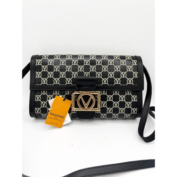 Valentino by Mario Valentino Ava Leather Crossbody Clutch Bag Removable Strap - Picture 1 of 11